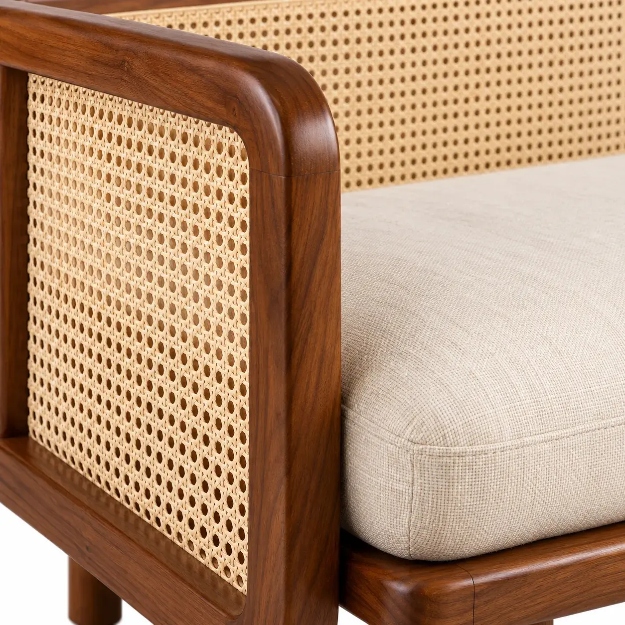 Close view of the Linnea Daybed showing its texture and detail