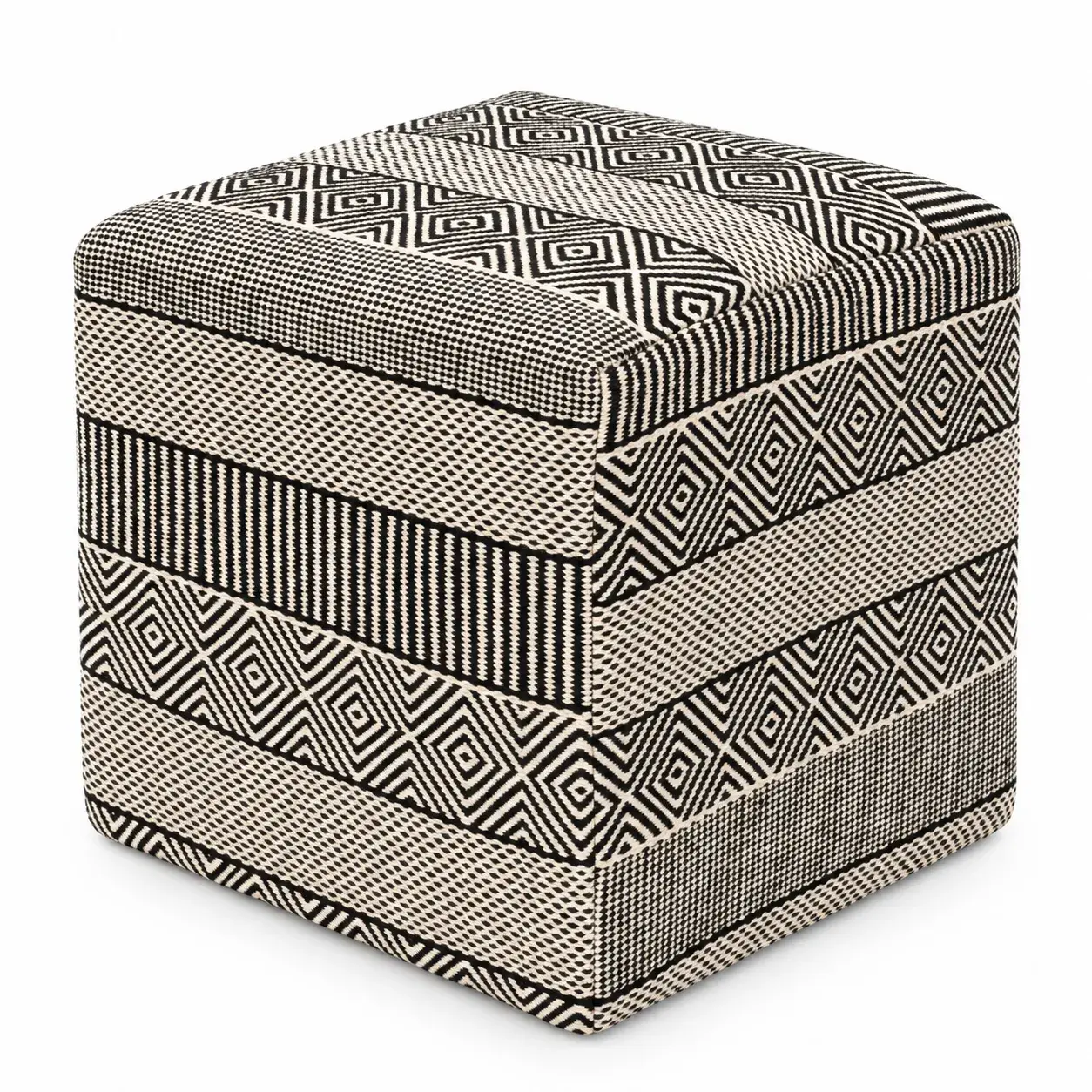 Lior Pouf, round pouf, full view