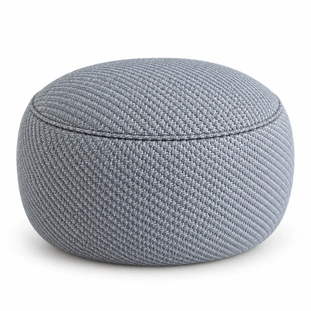 Mattis Pouf, round pouf, full view