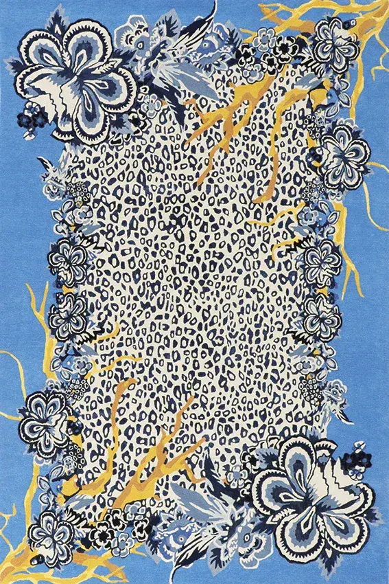 Maximo Rug, hand-tufted animal print rug, full view