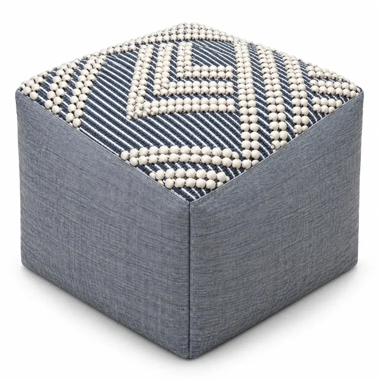 Nico Pouf, round pouf, full view