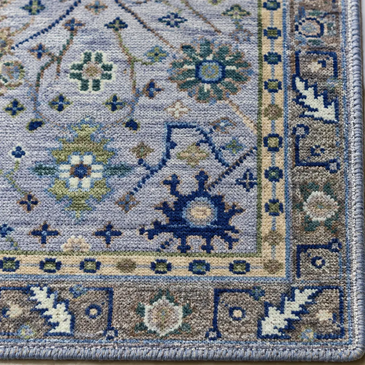 Close view of the Nico Rug showing its texture and detail