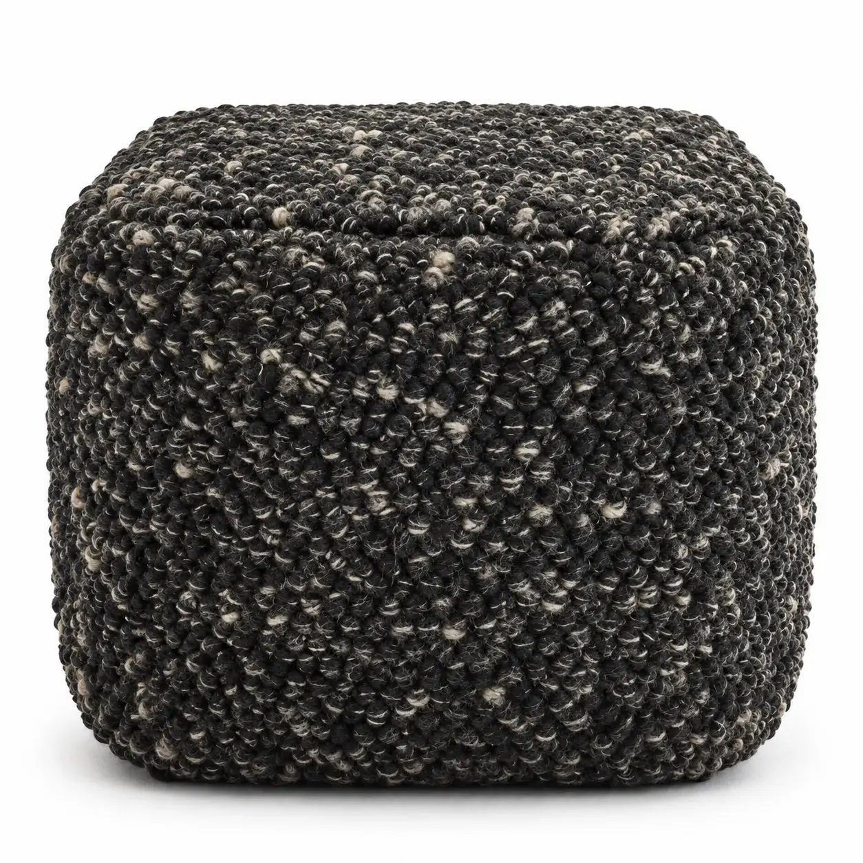 Noor Pouf, round pouf, full view