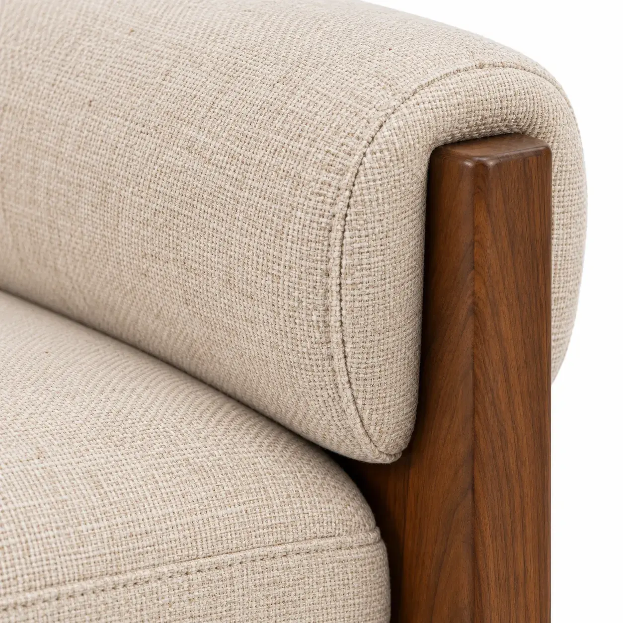 Close view of the Odell Bench showing its texture and detail