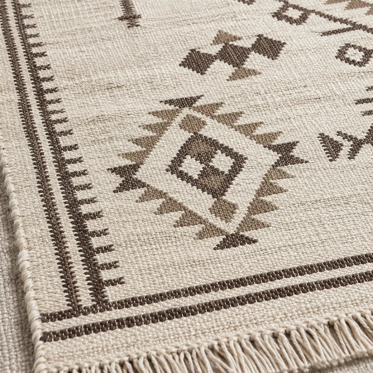 Close view of the Odette Rug showing its texture and detail