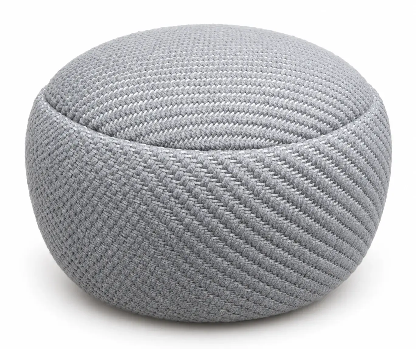 Oren Pouf, round pouf, full view