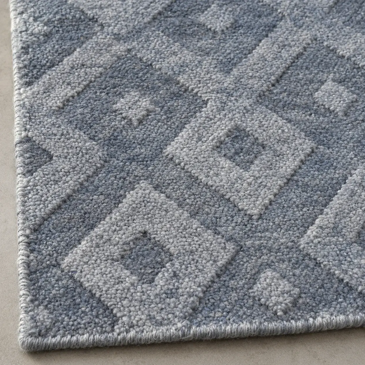 Close view of the Paloma Rug showing its texture and detail
