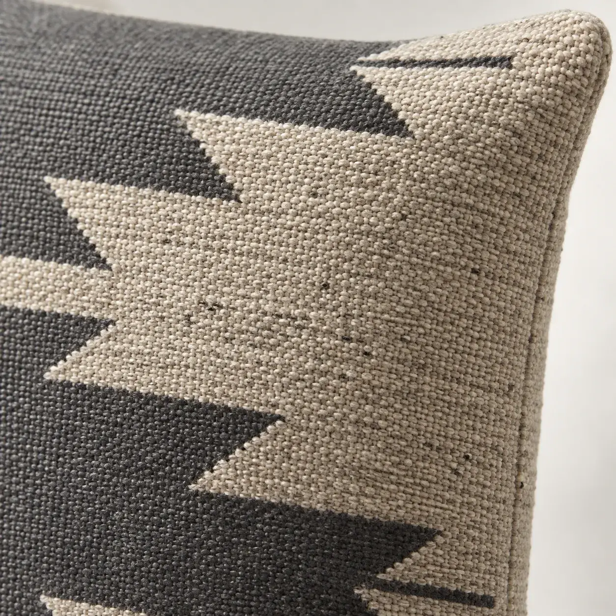 Close view of the Percale Cushion Cover showing its texture and detail