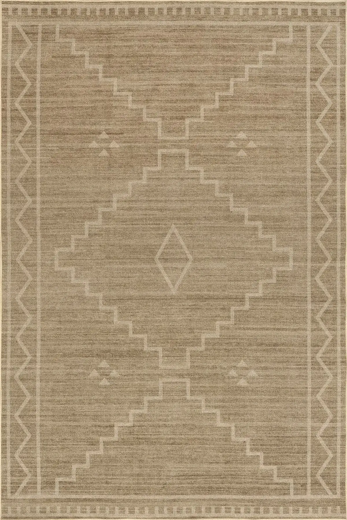 Percival Rug, jute tribal pattern rug, full view