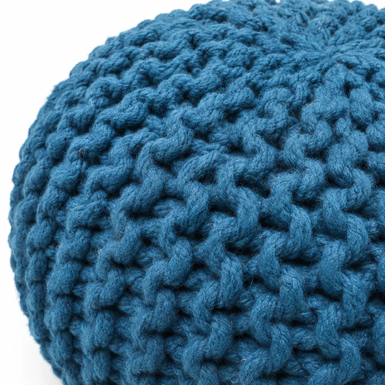 Close view of the Pim Pouf showing its texture and detail