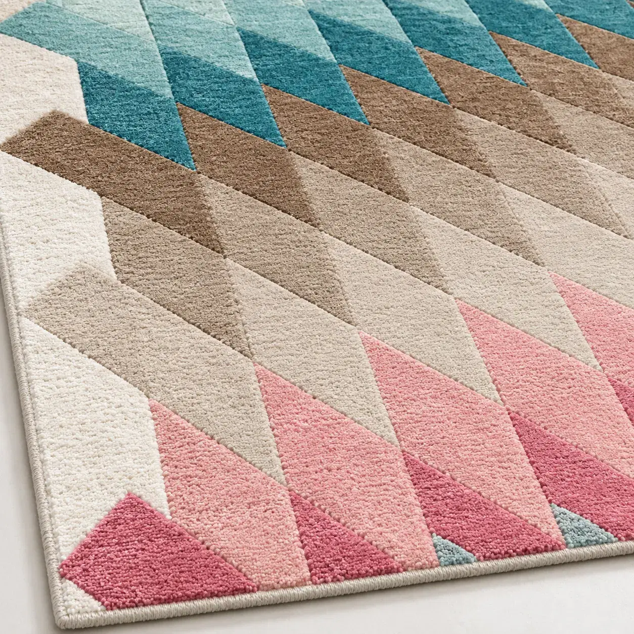 Close view of the Prism Rug showing its texture and detail