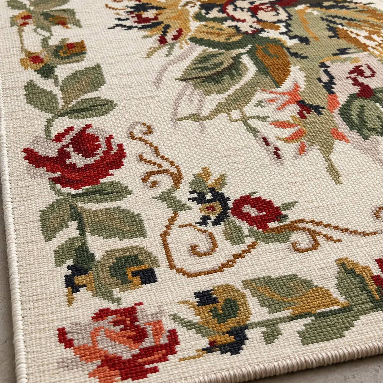 Close view of the Rafael Rug showing its texture and detail