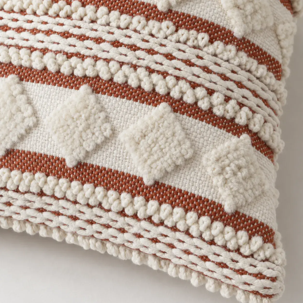 Close view of the Ranunculus Cushion Cover showing its texture and detail