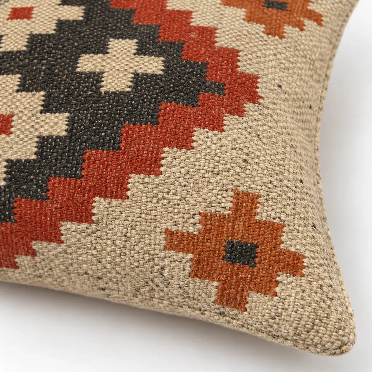 Close view of the Rilla Cushion Cover showing its texture and detail