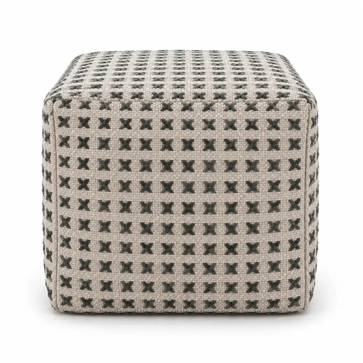 Sable Pouf, round pouf, full view