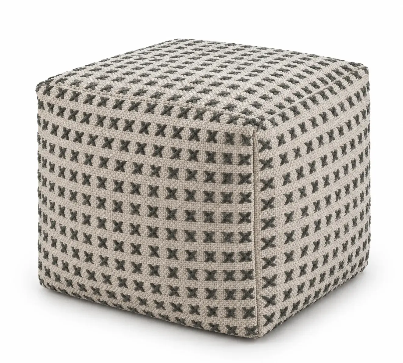 Close view of the Sable Pouf showing its texture and detail