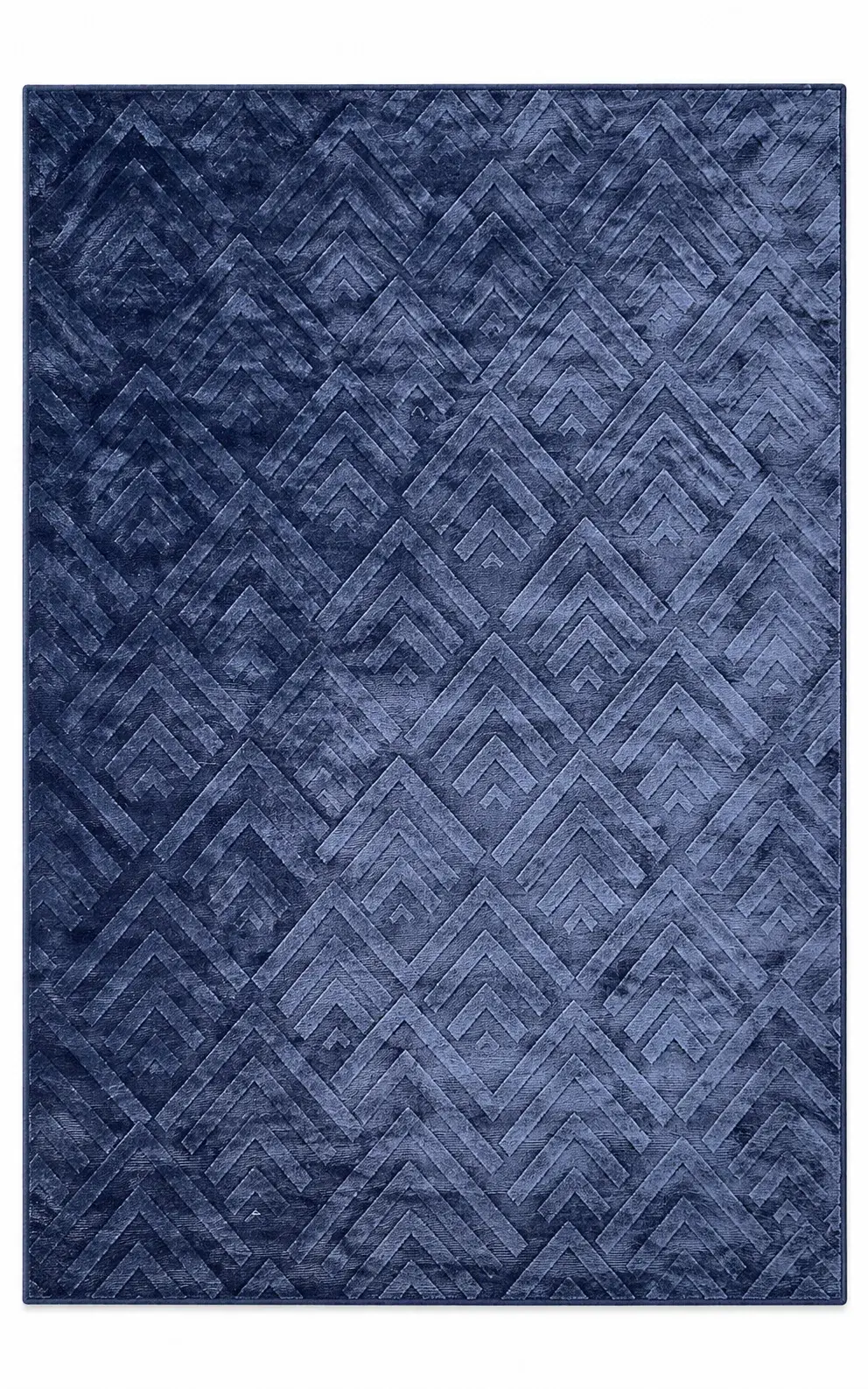 Soledad Rug, handloom stencil-pattern rug, full view