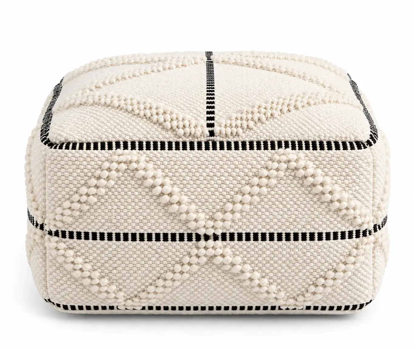 Soren Pouf, round pouf, full view