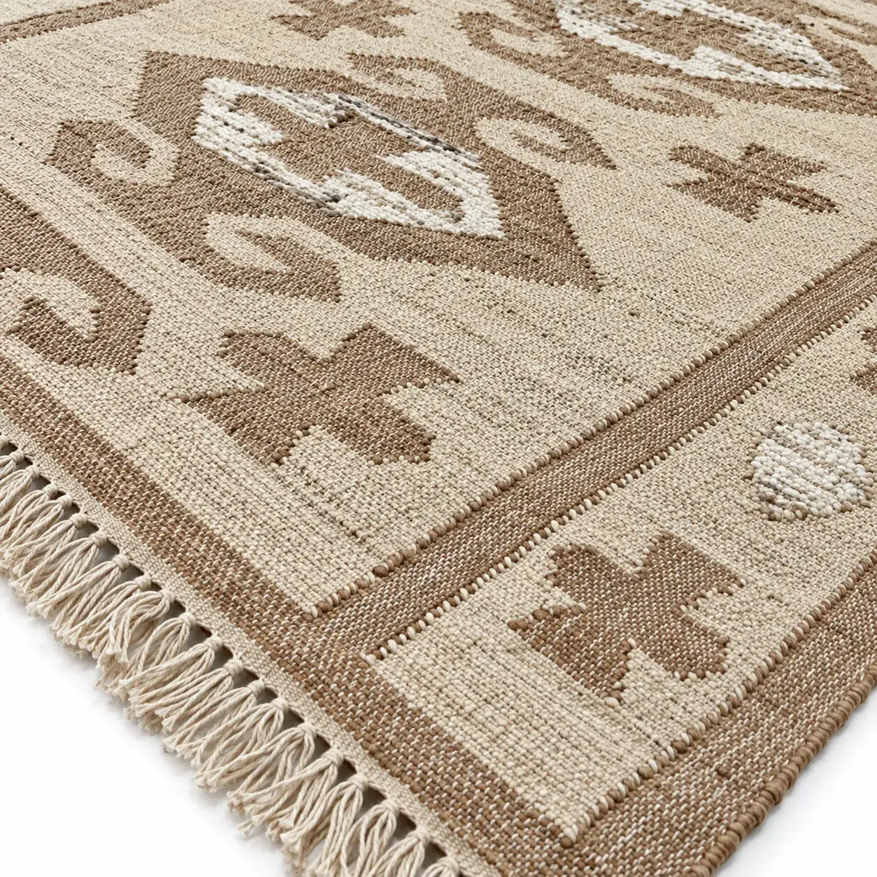 Stellan Rug styled in a room, digitally rendered