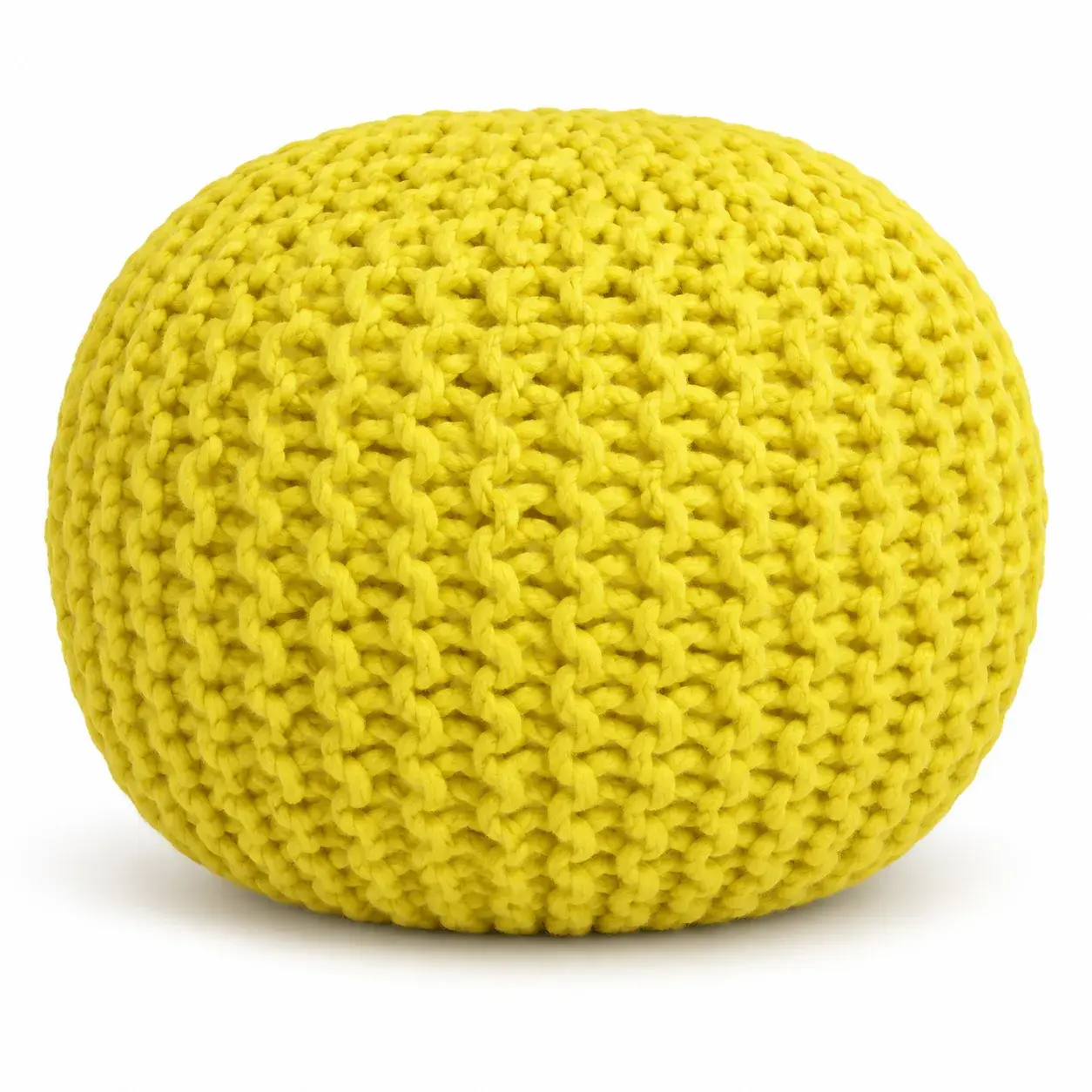Tansy Pouf, round pouf, full view