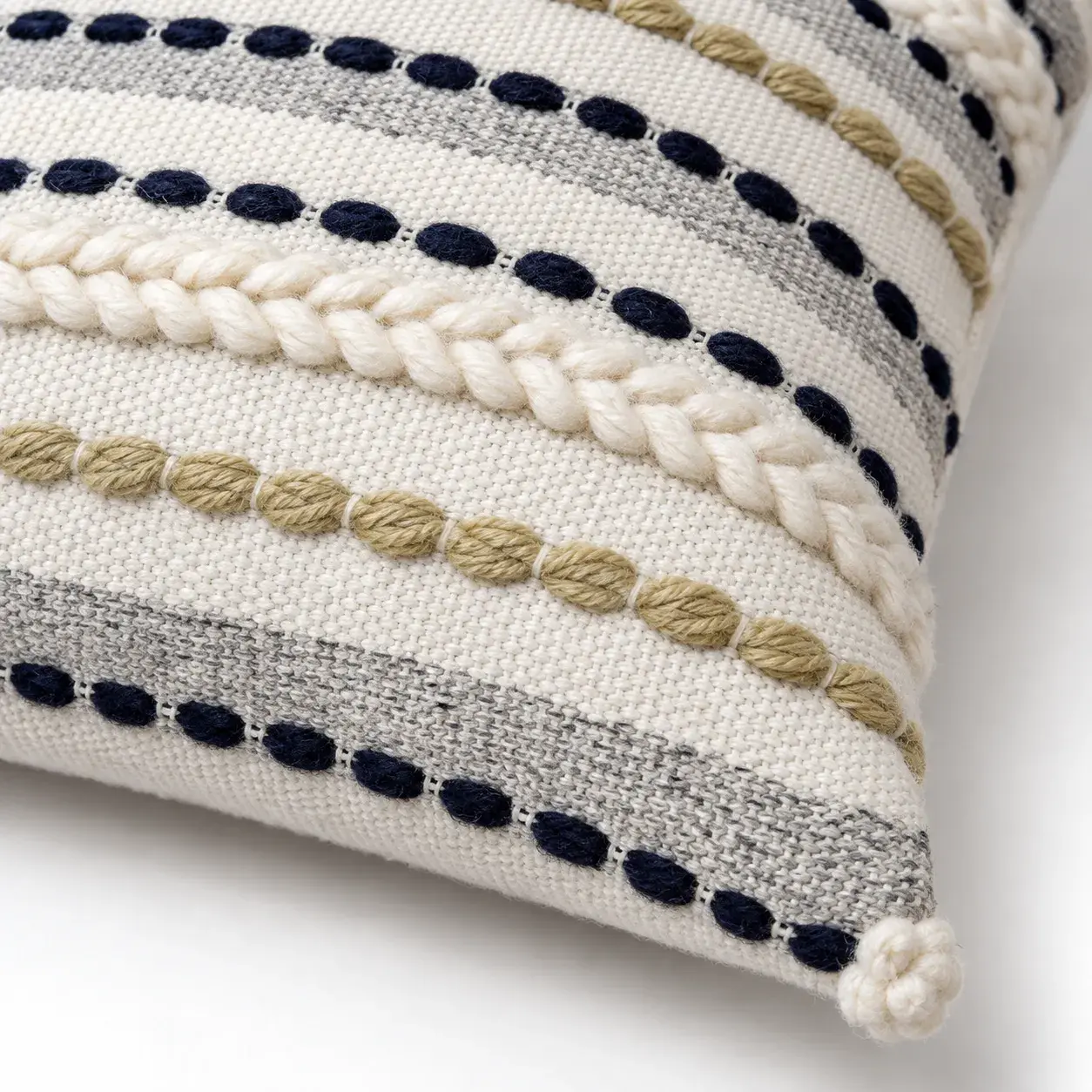 Close view of the Tegan Cushion Cover showing its texture and detail