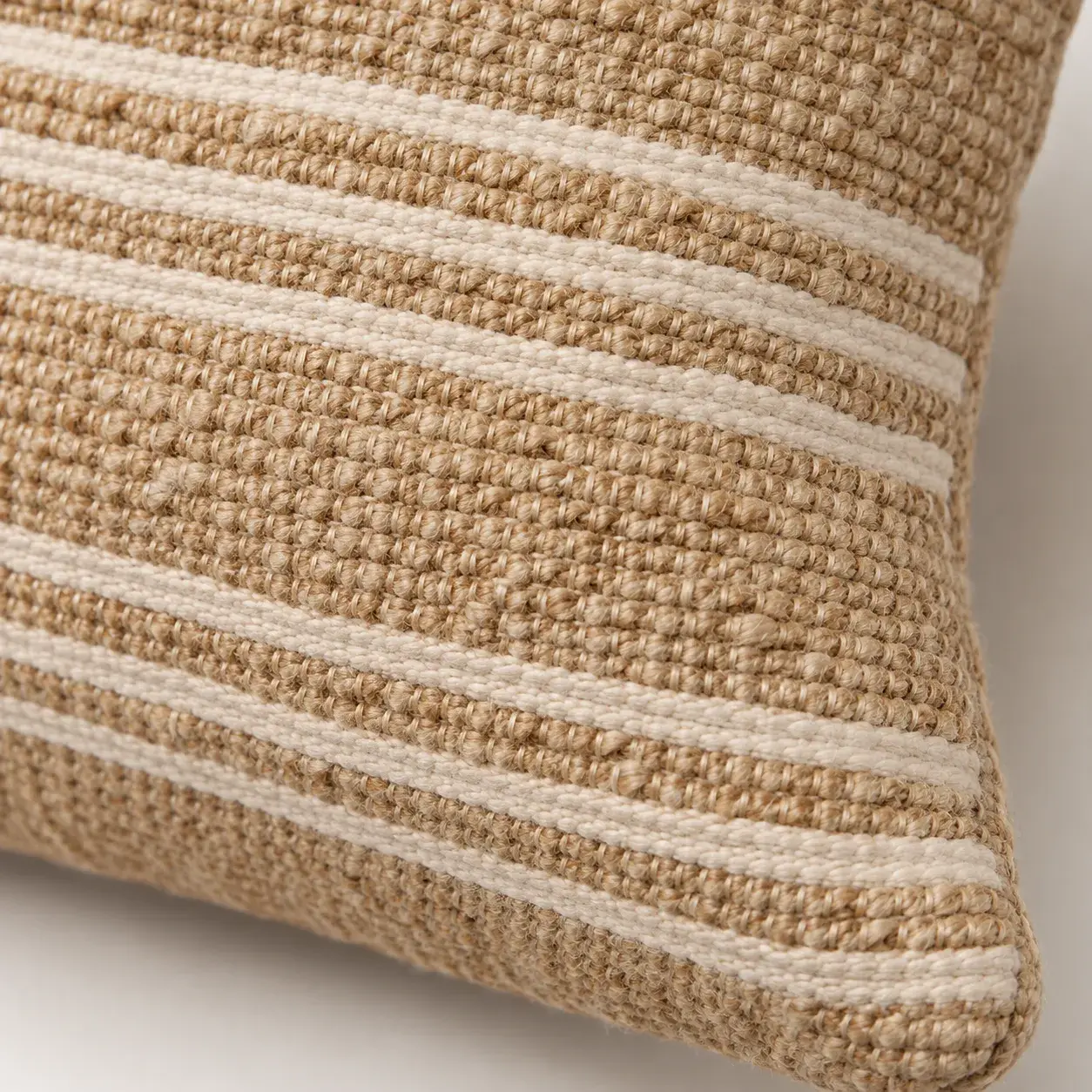 Close view of the Tobias Cushion Cover showing its texture and detail