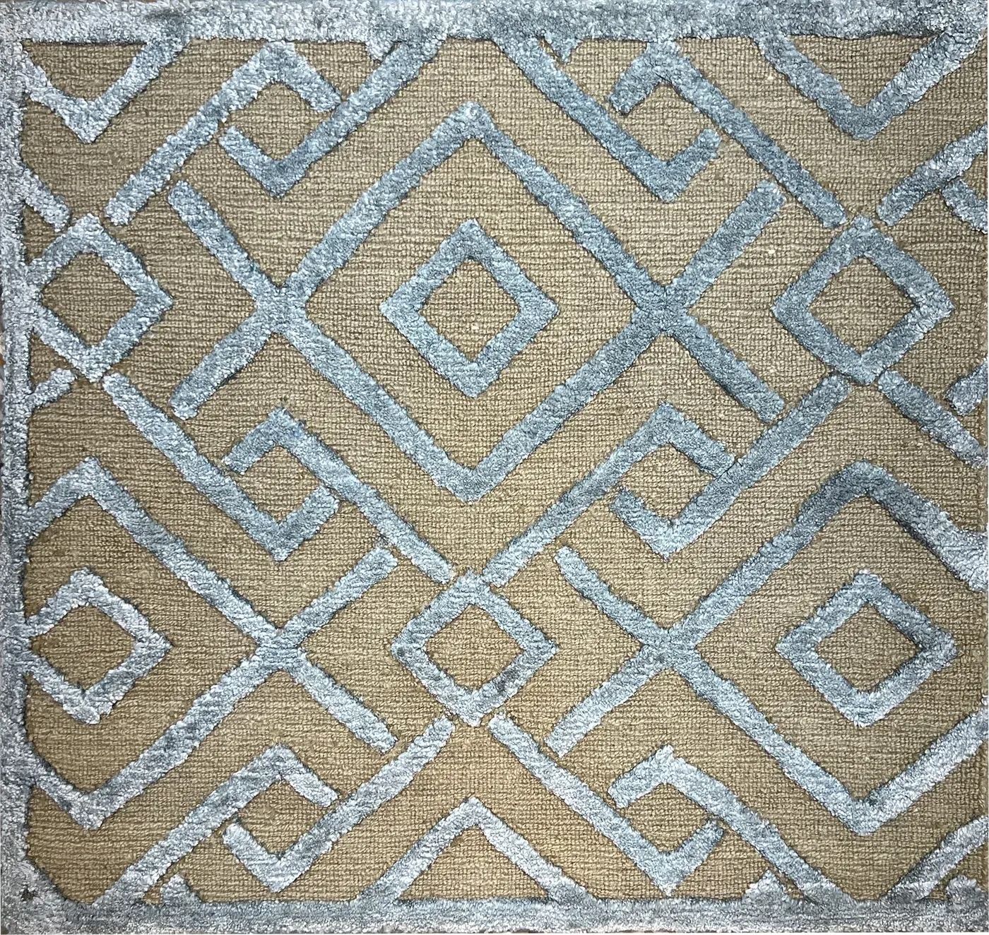 Ulla Rug, hand-knotted patterned rug, full view
