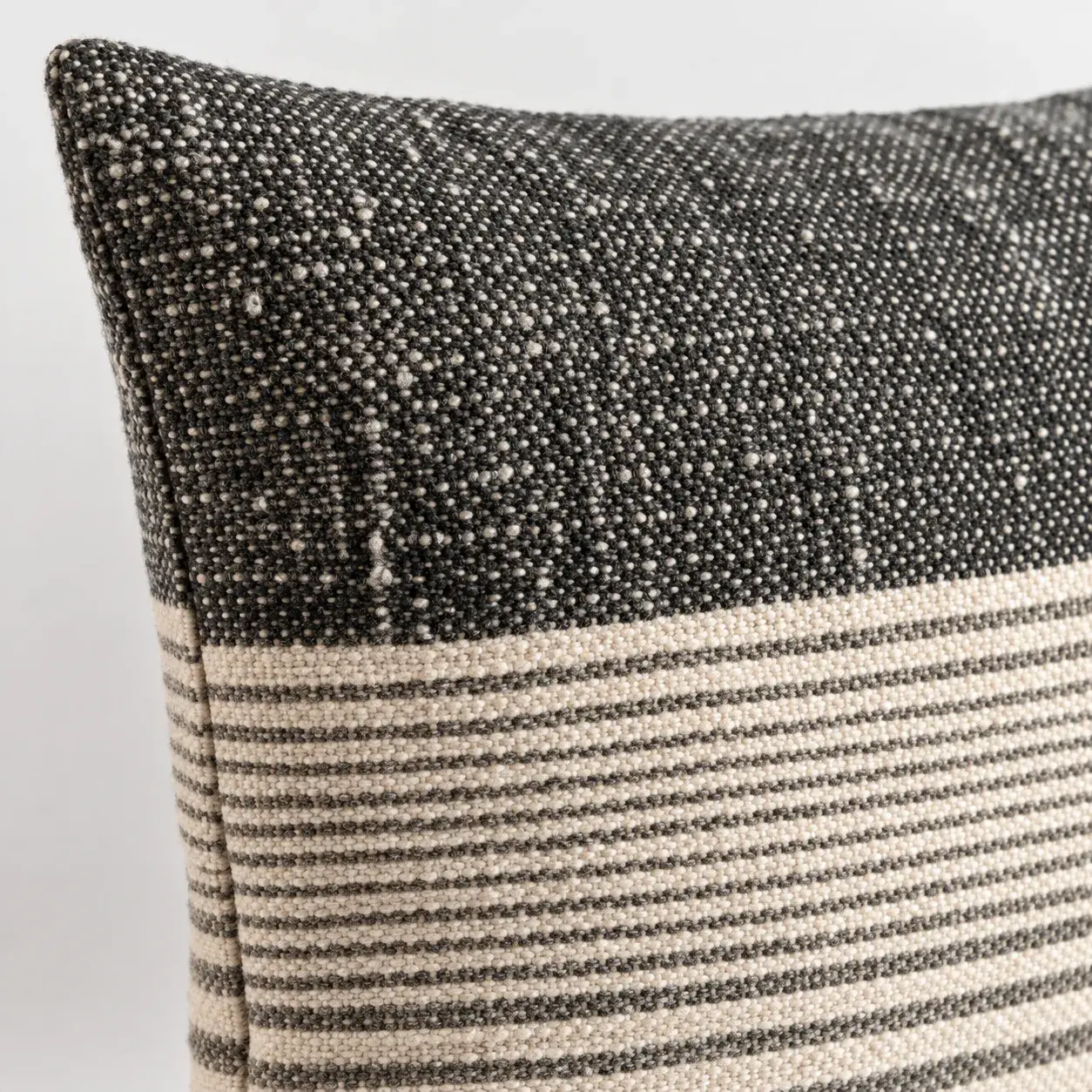 Close view of the Umber Cushion Cover showing its texture and detail