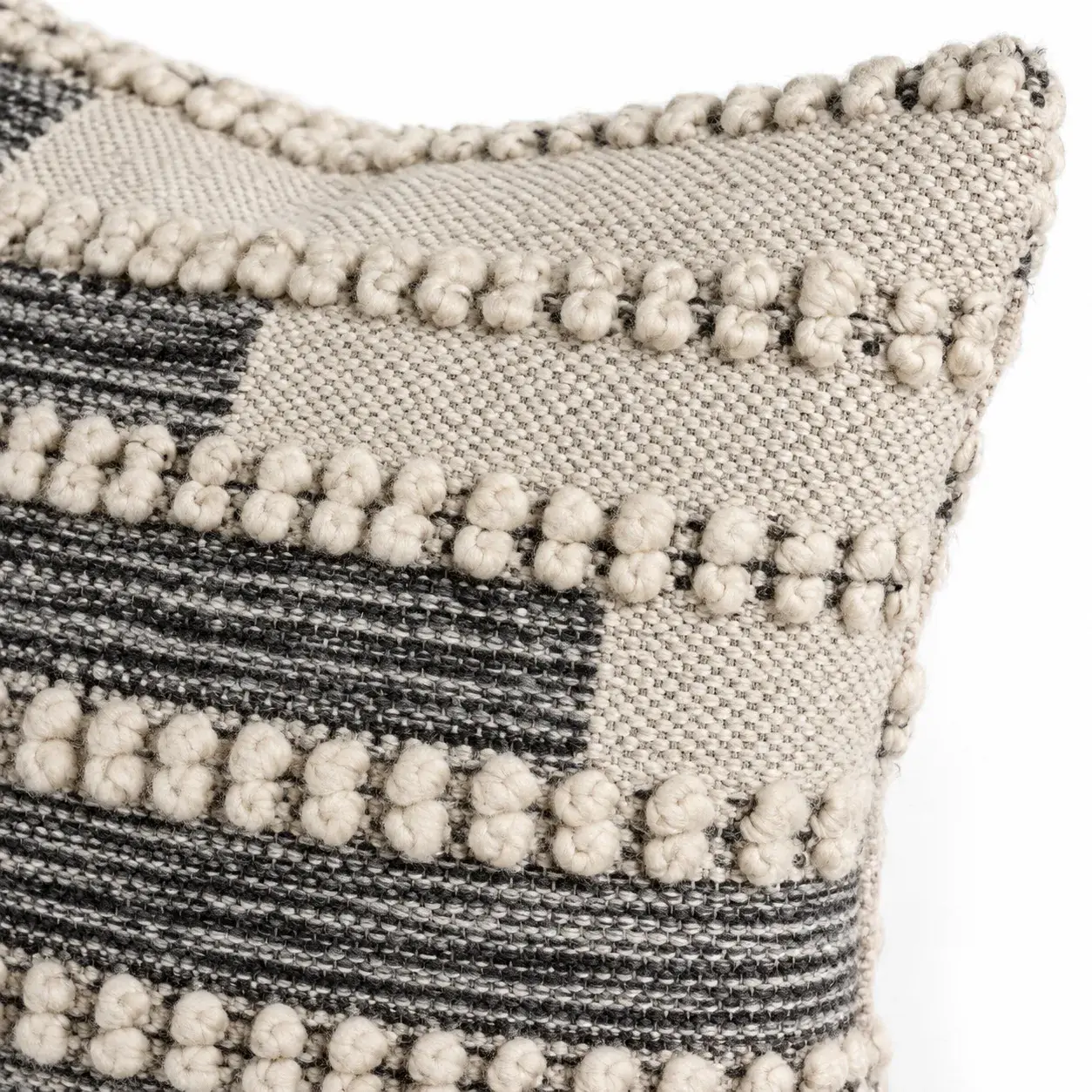 Close view of the Valerio Cushion Cover showing its texture and detail