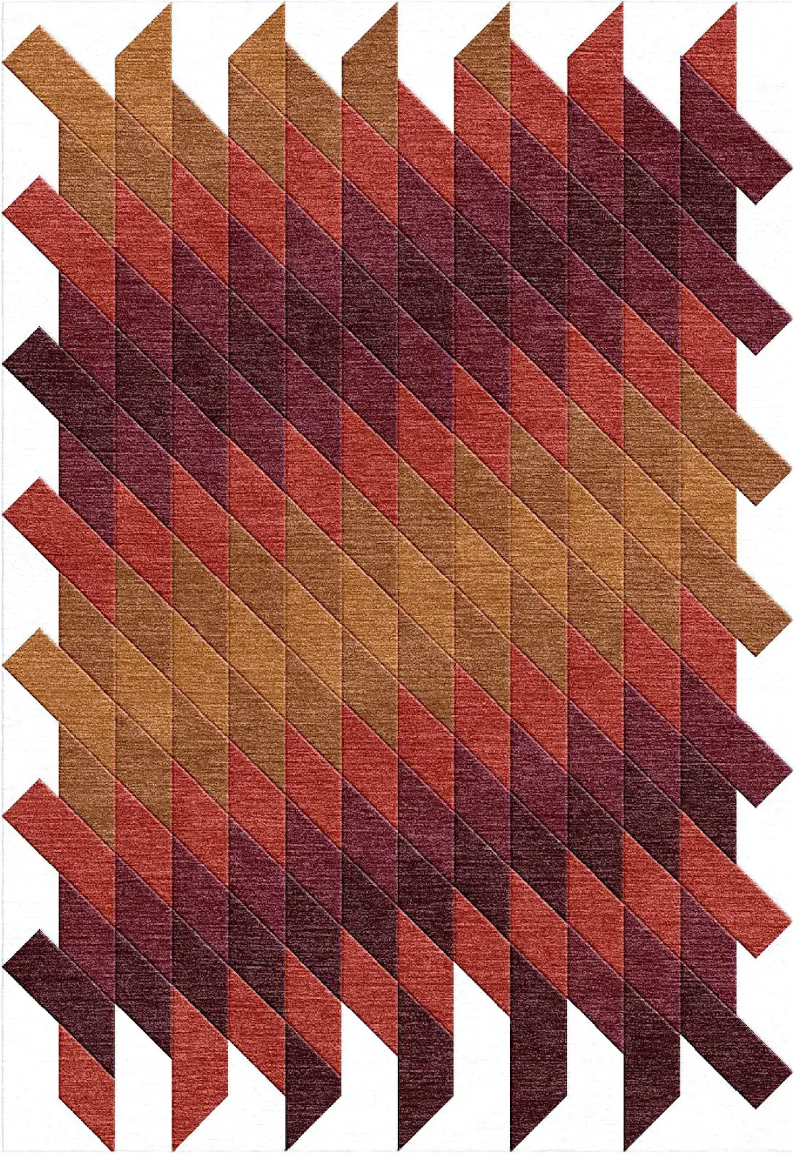 Vesper Rug in burgundy, hand-tufted soft ombre rug, full view