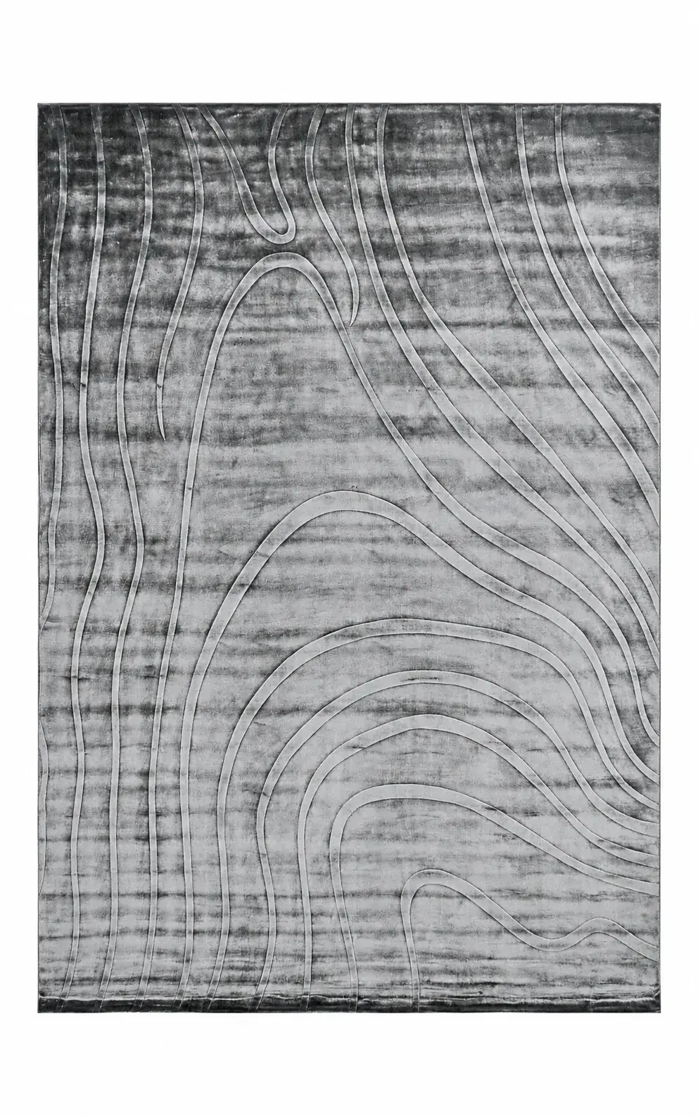 Vittoria Rug, handloom stencil-pattern rug, full view
