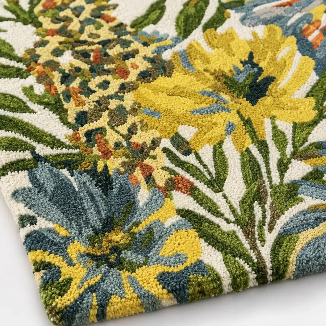 Close view of the Whitby Rug showing its texture and detail