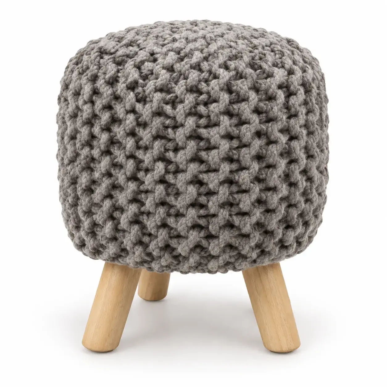 Willa Pouf, round pouf, full view