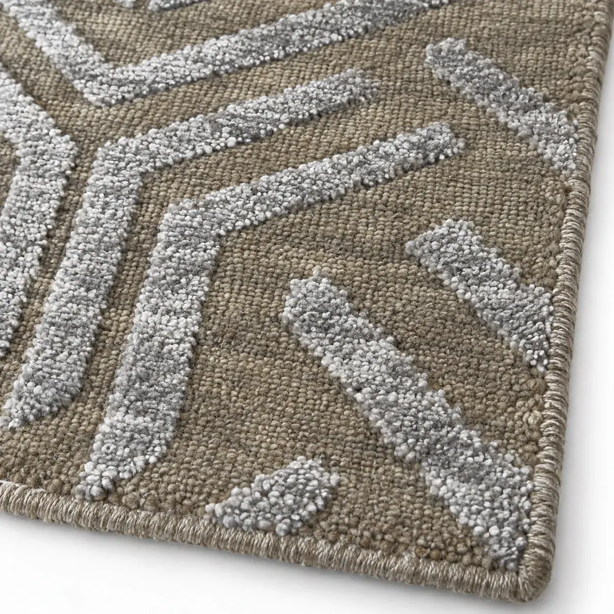 Close view of the Xenia Rug showing its texture and detail