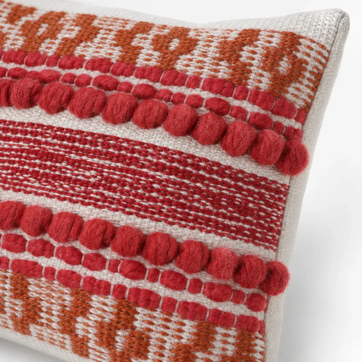 Close view of the Yusuf Cushion Cover showing its texture and detail