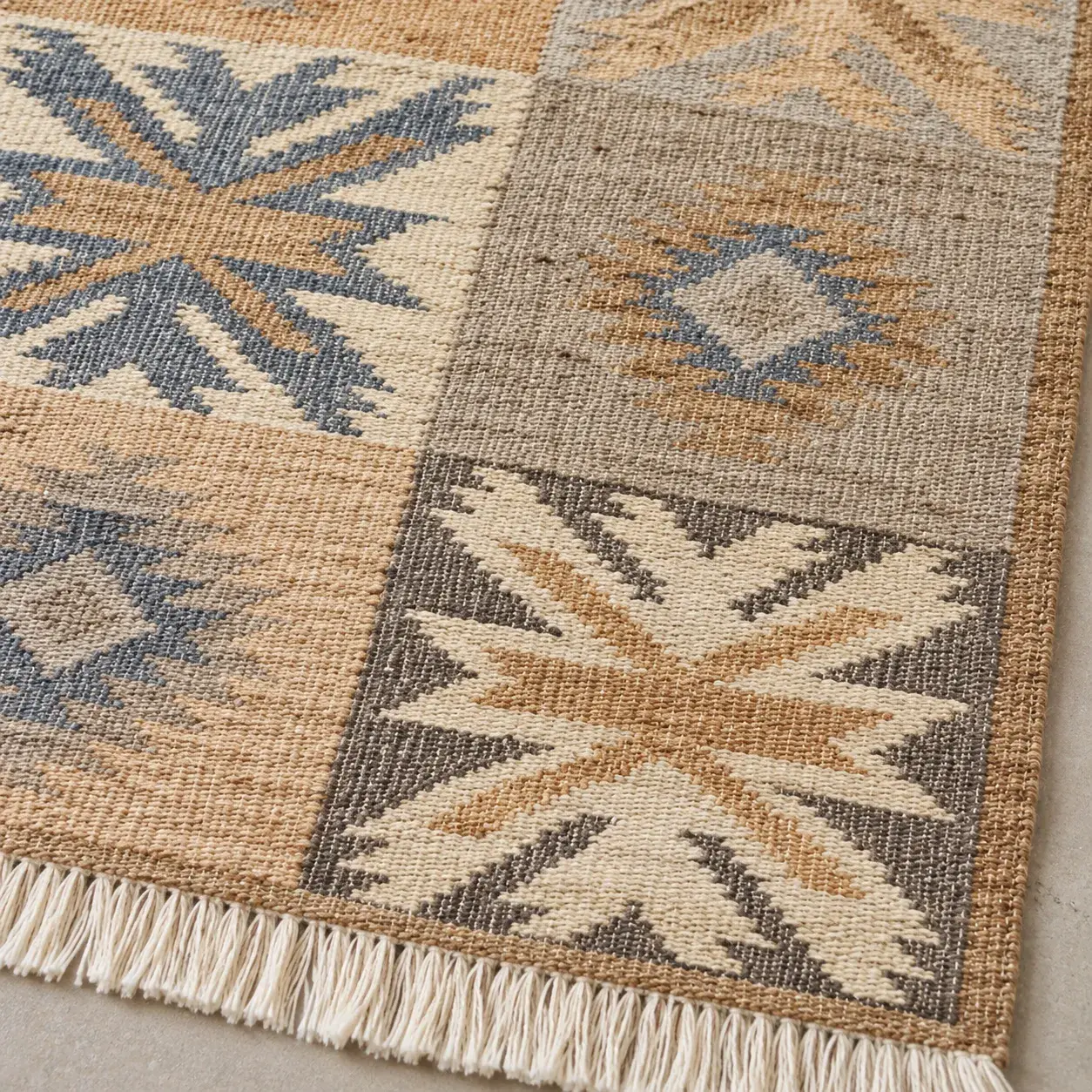 Close view of the Zachary Rug showing its texture and detail