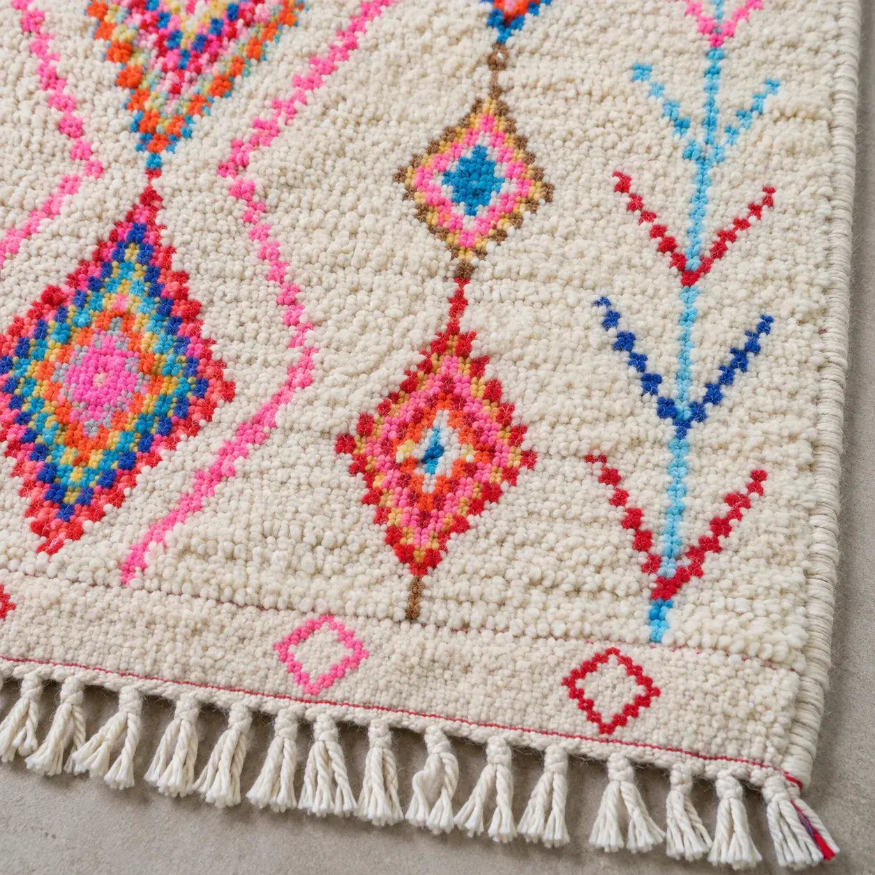 Close view of the Zephra Rug showing its texture and detail