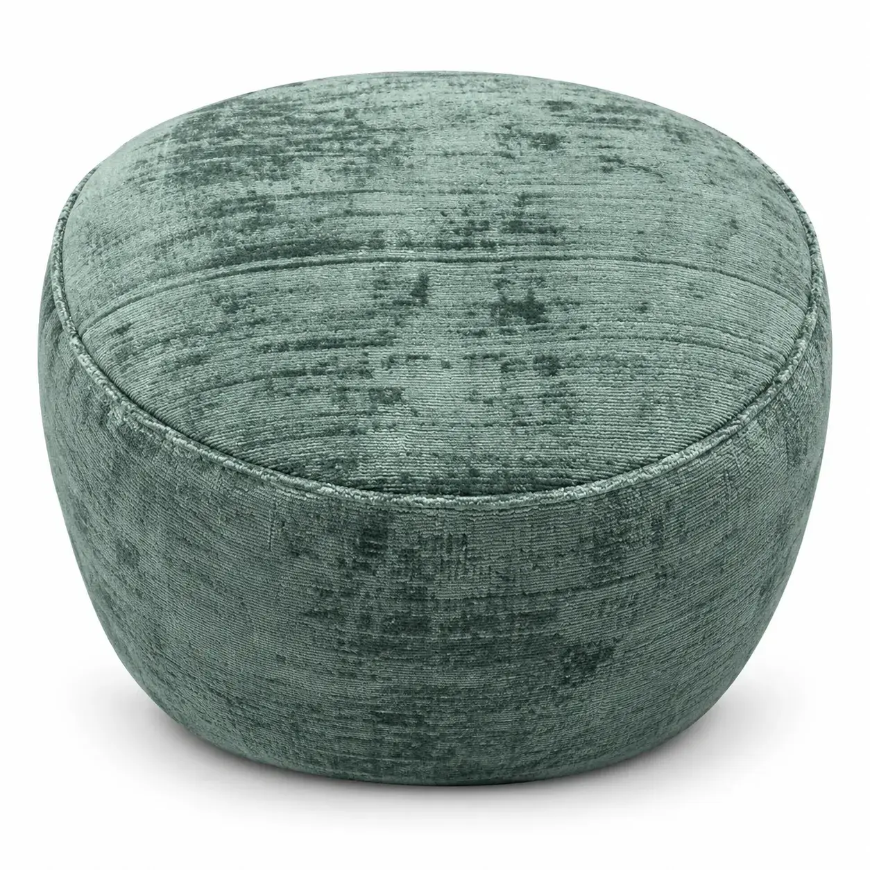 Zora Pouf, round pouf, full view
