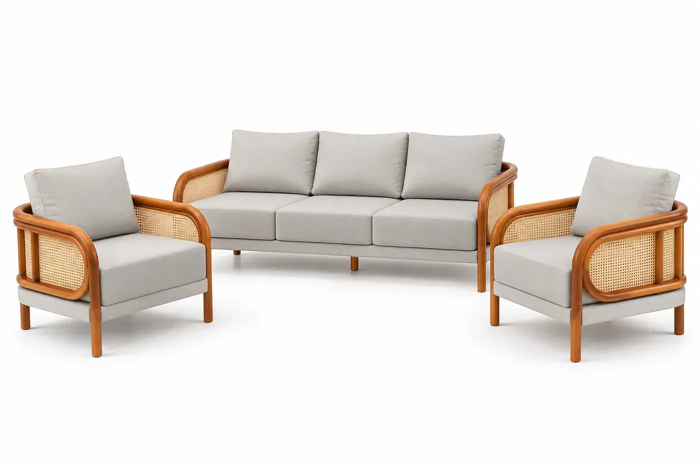Beaumont Sofa Set, three-piece sofa set, full view