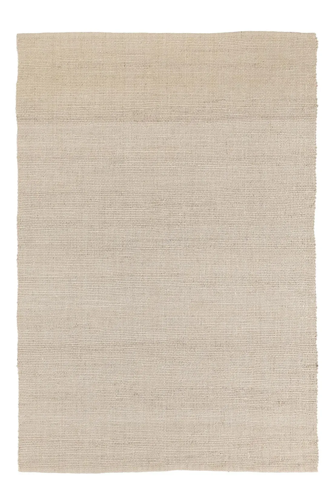 Chenille Rug in bleach, jute banded runner, full view