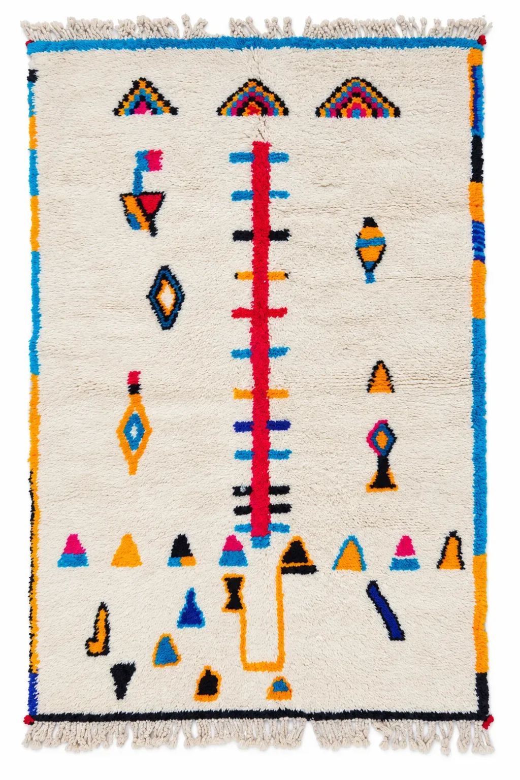 Cosmo Rug, hand-knotted patterned rug, full view