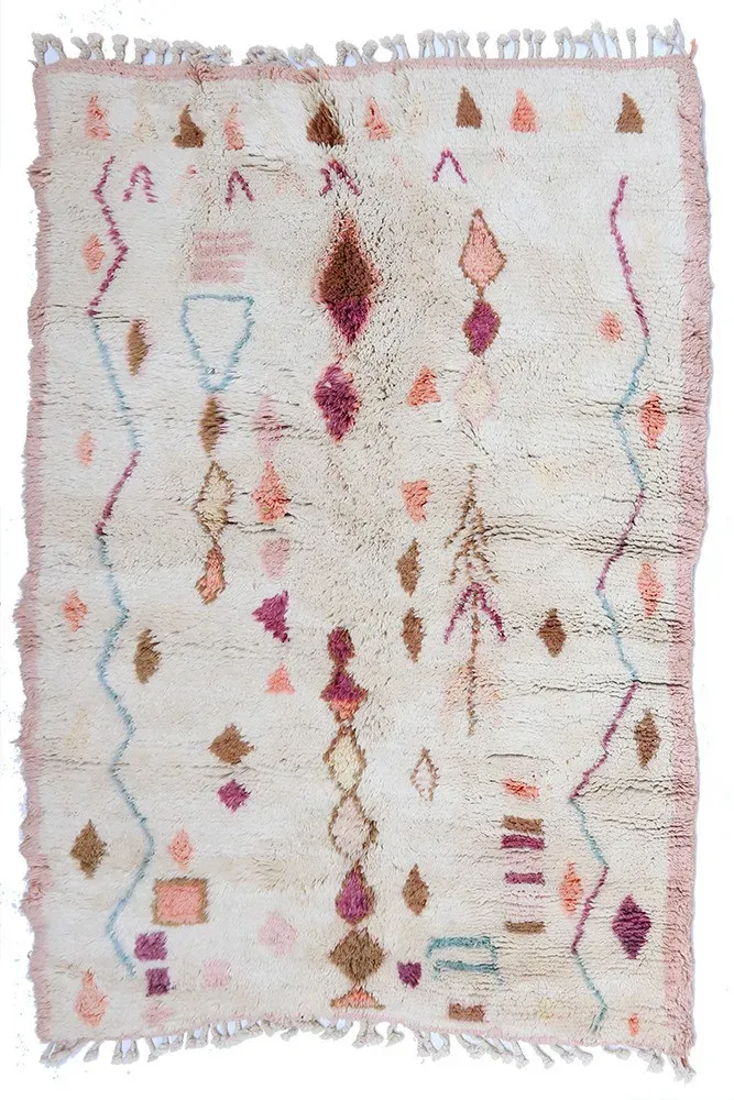 Dunlin Rug, hand-knotted patterned rug, full view