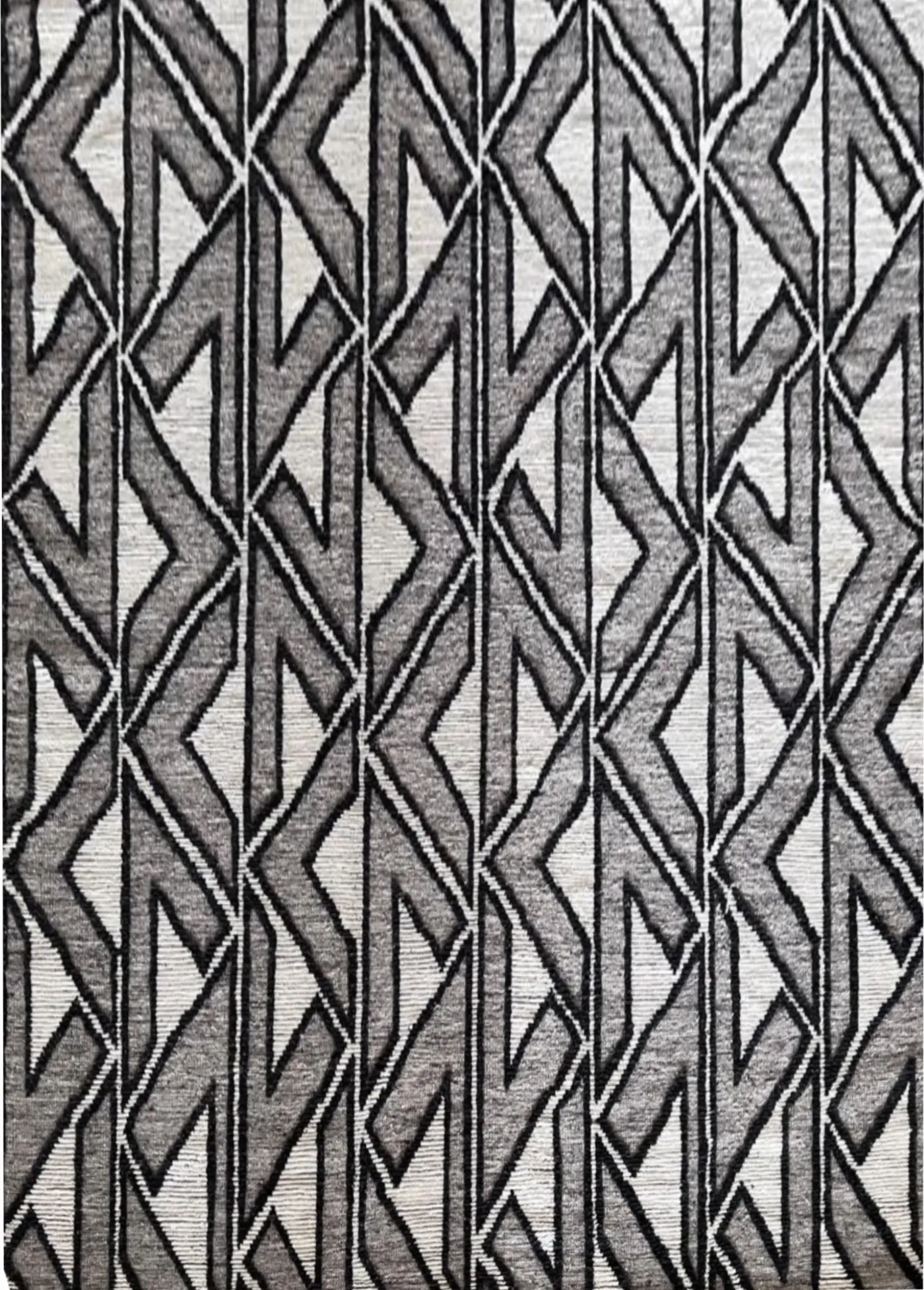 Ennis Rug, hand-knotted patterned rug, full view