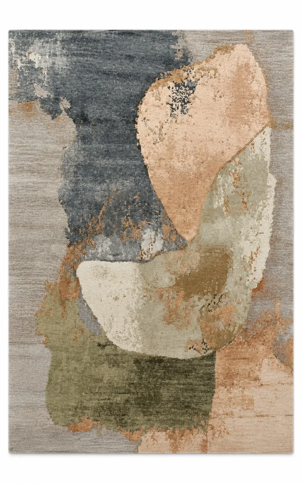 Fiora Rug, hand-knotted patterned rug, full view