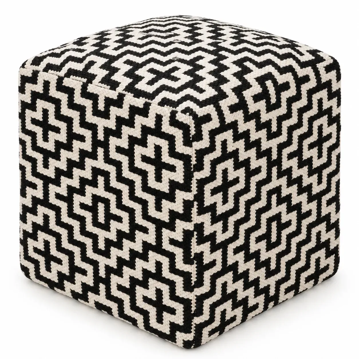 Greta Pouf, round pouf, full view