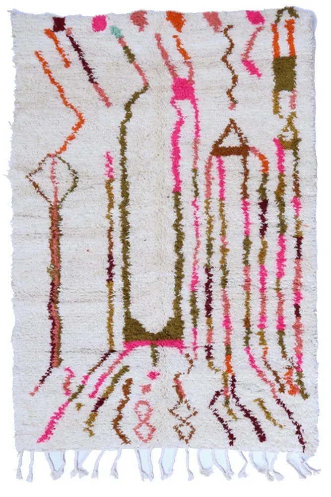 Hugo Rug, hand-knotted patterned rug, full view