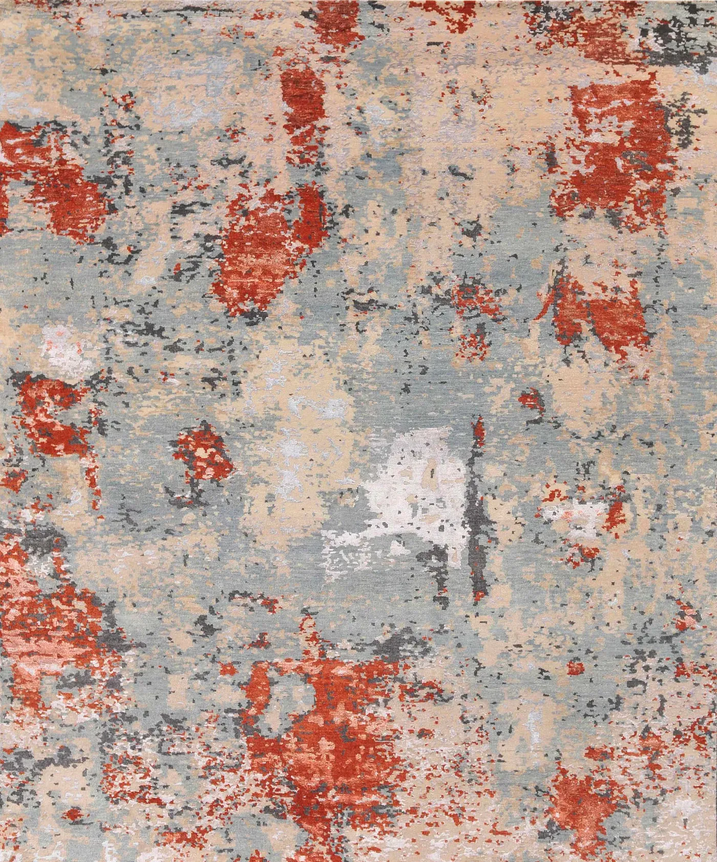 Idris Rug, hand-knotted patterned rug, full view