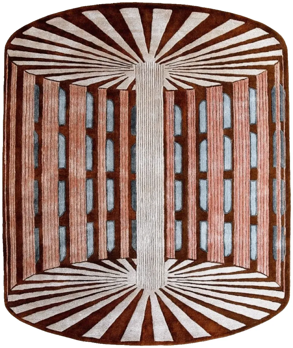 Isolde Cloud Rug, hand-tufted shaped pattern rug, full view