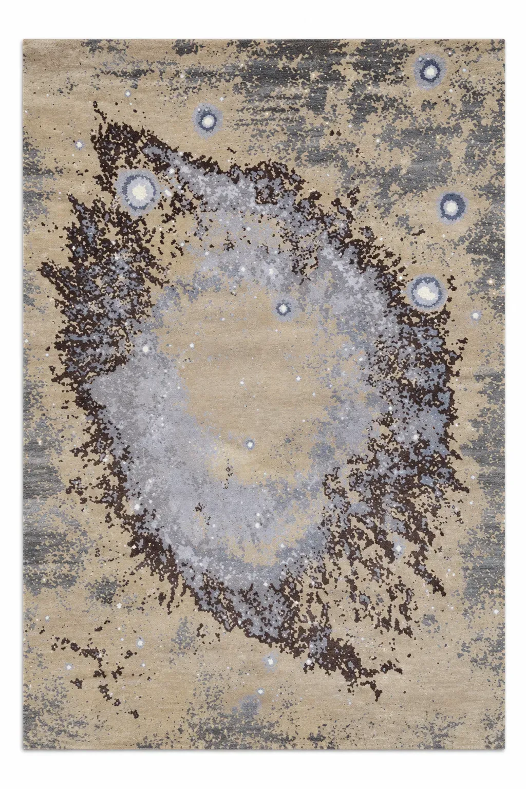 Matteo Rug, hand-knotted patterned rug, full view
