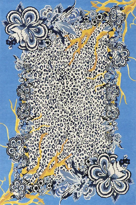 Maximo Rug, hand-tufted animal print rug, full view